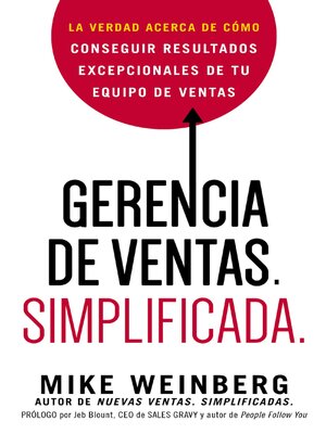 cover image of Gerencia de ventas. Simplificada.